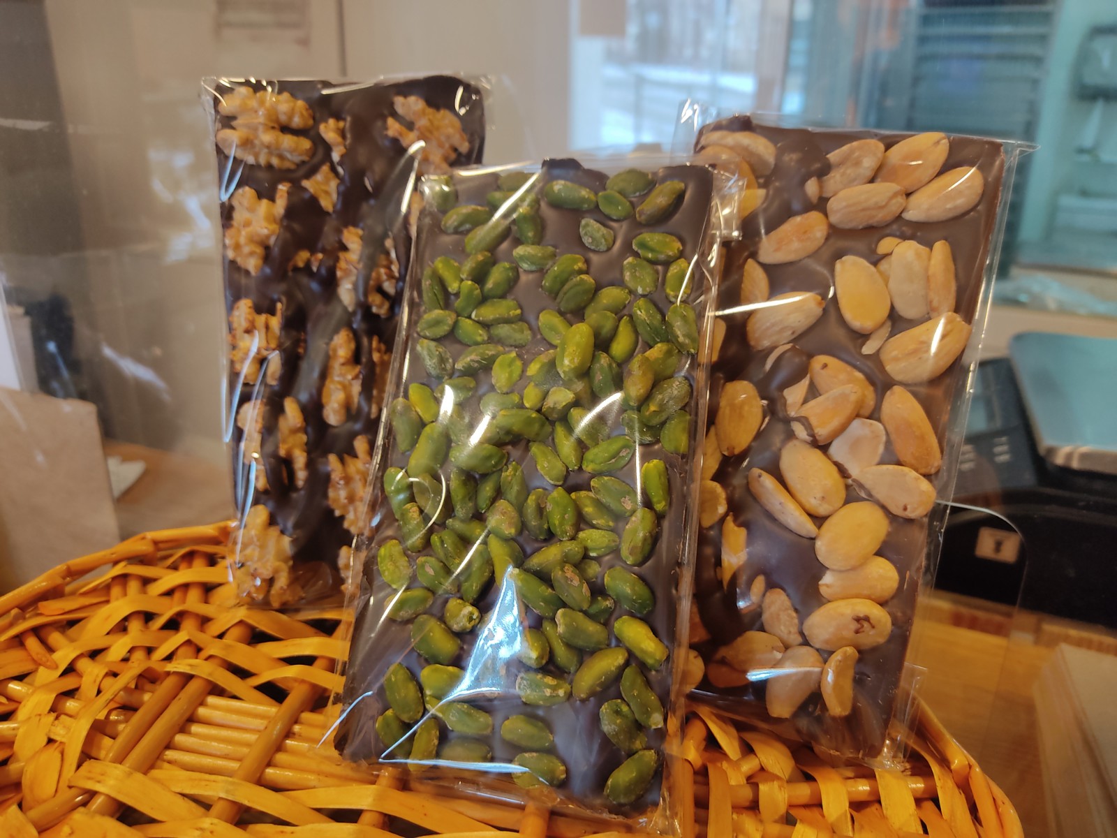 Chocolate natural con frutos secos